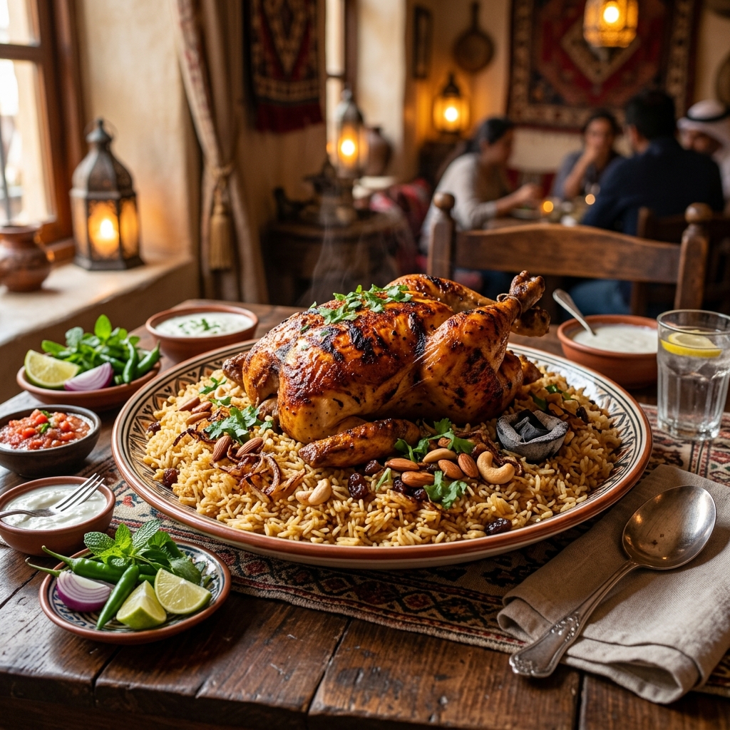 Royal Mandi House — Authentic Arabic Mandi platter with rice and chicken